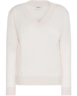 Weekend by Maxmara Talamo V-Neck Sweater - White