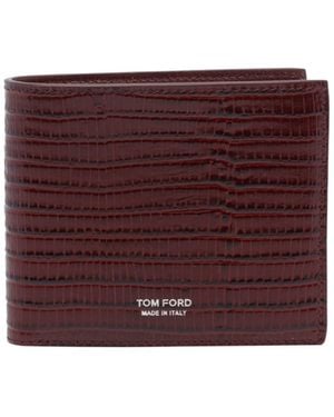 Tom Ford Textured Bifold Wallet - Purple