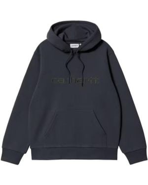 Carhartt Hooded Carhartt Sweatshirt - Blue