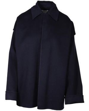 Bottega Veneta Buttoned Oversized Coat - Blue