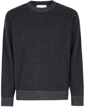 Roberto Collina Crew-Neck Long-Sleeve Knit Top - Blue