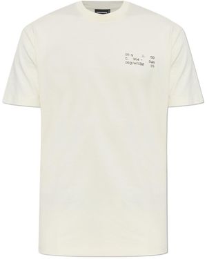 DSquared² Logo Printed Crewneck T-Shirt - White