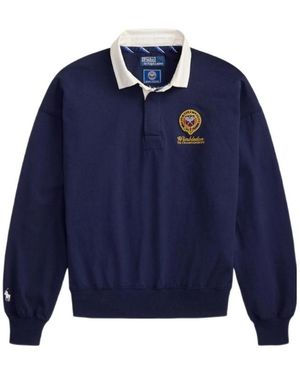 Polo Ralph Lauren Wimbledon Embroidered-Logo Cotton Polo Shirt - Blue