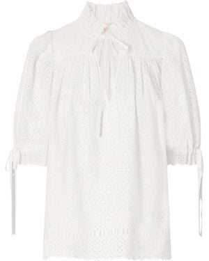 Ulla Johnson Cotton-Blend Broderie Anglaise Shirt - White