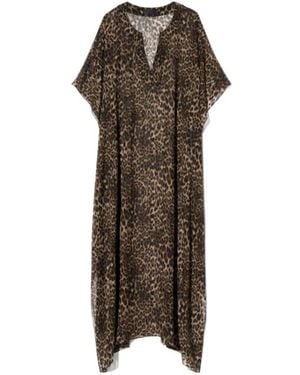 Nili Lotan Leopard Print Dress - Brown