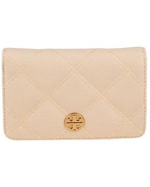 Tory Burch Brand Leather Wallet - Natural