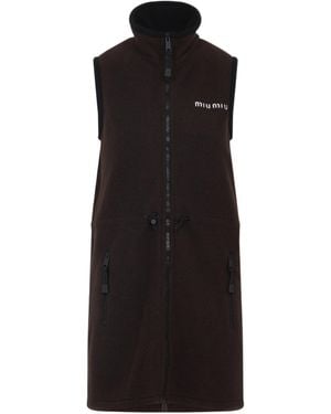 Miu Miu Fleece Dress - Black