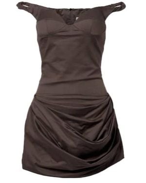 Magda Butrym Off-The-Shoulder Dress - Brown