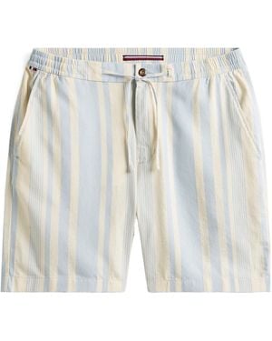 Tommy Hilfiger Striped Casual Shorts - White