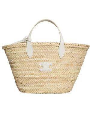 Celine Teen Triomphe Panier - White