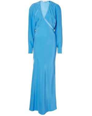 Christopher Esber Cutout Silk Maxi Dress - Blue