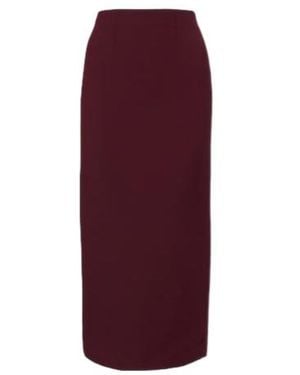 Roland Mouret Crêpe Pencil Skirt - Purple
