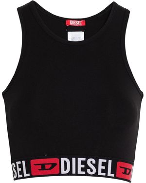 DIESEL Sleeveless Tops - Black