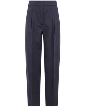 JOSEPH Pleated-Front Casual Pants - Blue