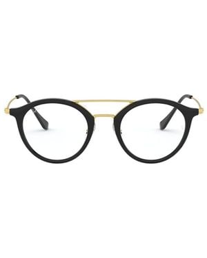 Ray-Ban Round-Frame Glasses - White
