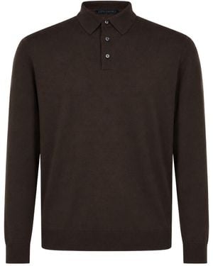 Kiton Long-Sleeve Polo Shirt - Black