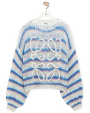 Loewe Anagram Knitted Jumper - Blue