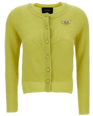 Simone Rocha Crystal-Detail Cardigan - Green