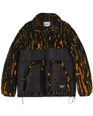 Ambush Abstract-Print Paneled Jacket - Black