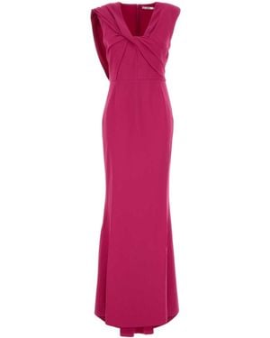 Givenchy Draped Sleeveless Long Dress - Pink