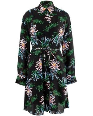 KENZO Foliage Print Shirt Dress - Green