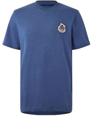 Moncler Printed Logo T-Shirt - Blue