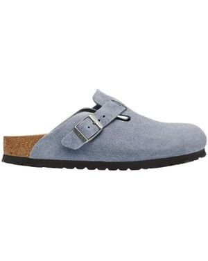 Birkenstock Boston Buckled Clogs - Grey
