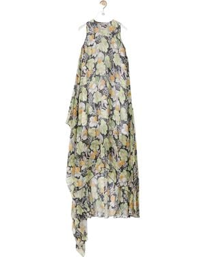 Loewe Allover Daffodil Floral Printed Dress - White