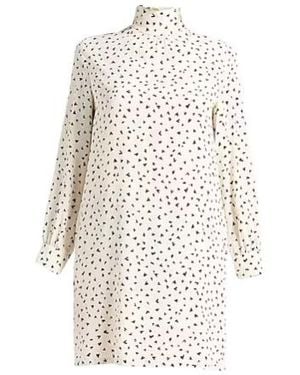 Max Mara Two-Tone Long-Sleeve Dress - White