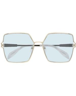McQueen Logo Sunglasses - White