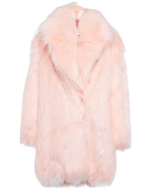 Sportmax Raid Faux Fur Coat - Pink