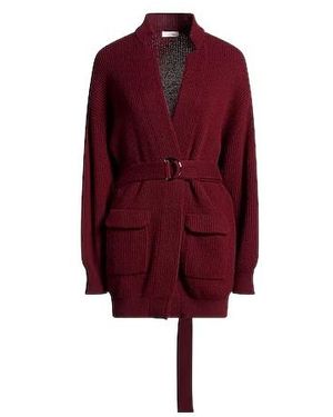 Brunello Cucinelli Solidcolor Mediumweight Cashmere Knit Cardigan - Red