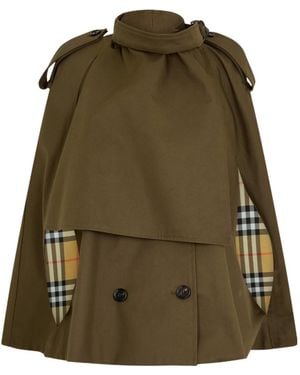 Burberry A Cape-Style Casual Jacket - Green