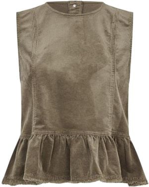 Baum und Pferdgarten Ruffled Top - Green