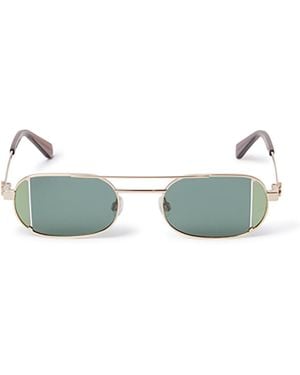 Off-White c/o Virgil Abloh Oval Frame Sunglasses - Metallic
