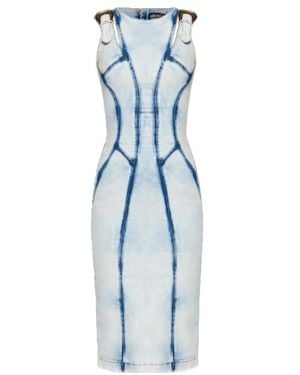 Versace Jeans Couture Couture Denim Pencil Dress - Blue
