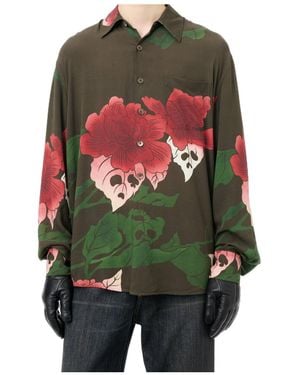 Our Legacy Floral Print Long-Sleeve Shirt - Green