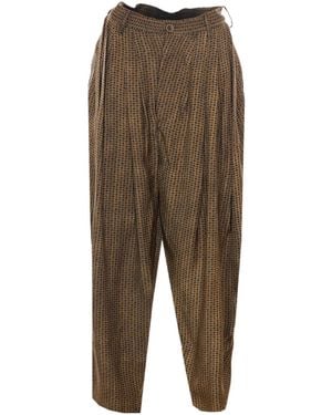 Uma Wang Casual Trousers With Belt Loops - Green