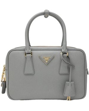 Prada Logo Shoulder Bag - Grey