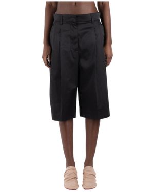 Marni Logo Embroidered Knee-Length Shorts - Black
