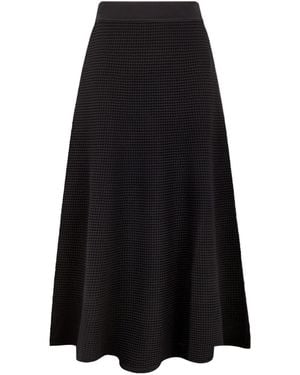 P.A.R.O.S.H. Elastic-Waist Textured Skirt - Black
