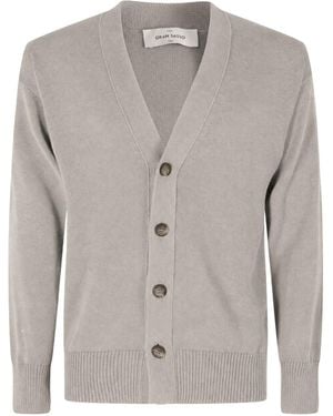 Gran Sasso Long-Sleeved Knitted Cardigan - Gray
