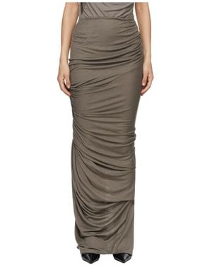 Entire studios Pleated Midi Skirt - Grey