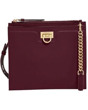 Ferragamo Trifold Cross-Body Bag - Purple
