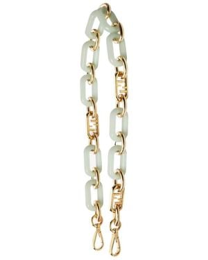 Fendi Coloured Metal And Light Chain Shoulder Strap - Metallic
