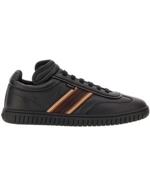 Bally Side-Stripe Round Toe Trainers - Black