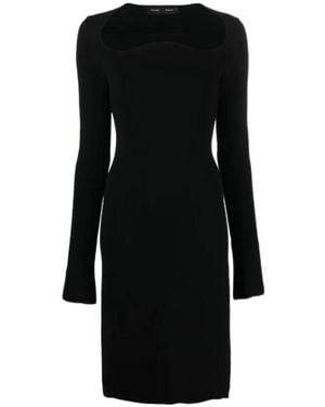 Proenza Schouler Long-Sleeved Knitted Dress - Black