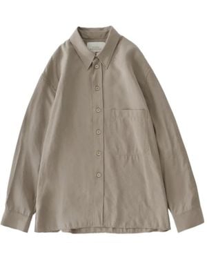 Studio Nicholson Relaxed Long Sleeve Shirt - Gray