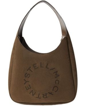Stella McCartney Logo Hobo Shoulder Bag - Brown