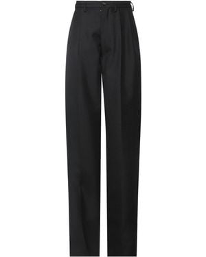 Maison Margiela Solid-Colored Satin Pants - Black